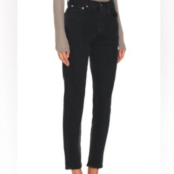 Agolde Denim - AGOLDE Black Devon Ankle Jeans Size 27